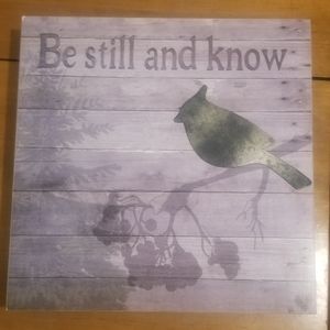 Bird Silhouette, faux wood sign
